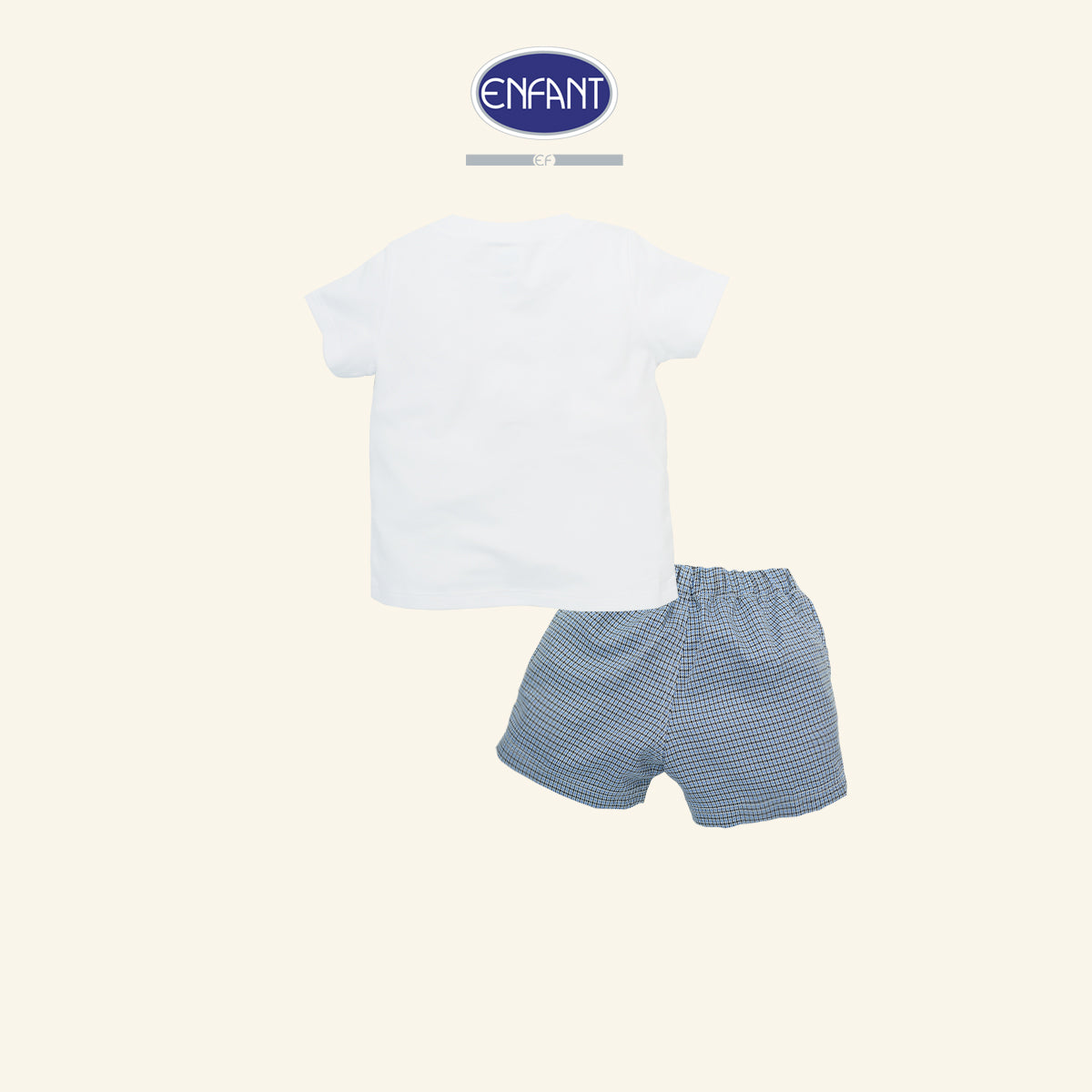 Enfant  ชุดเด็กผู้ชาย  ลายเสื้อสูท+เนคไท พร้อมกางเกงเข้าชุด สำหรับ3-6เดือน EB1JJ1