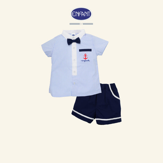 ENFANT ชุดออกงานเด็กชาย 3เดือน-2ขวบ ลายทหารเรือ  รุ่นEB1JP1
