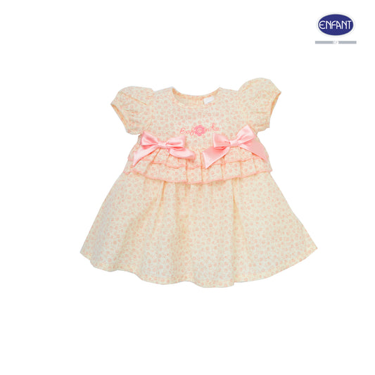 Enfant ชุดเดรสเด็กหญิงสำหรับ3เดือน-2ขวบลายดอกไม้ EB4JN1