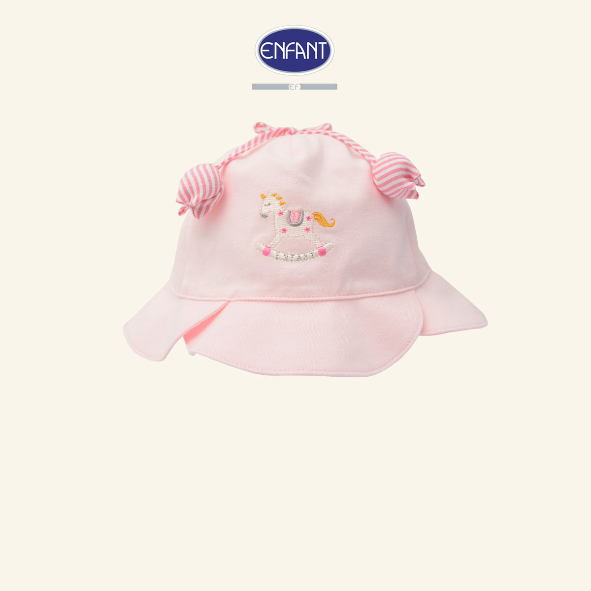ENFANT หมวกปีกกว้างเด็กอ่อน Cotton Jacquard EA7JJ8
