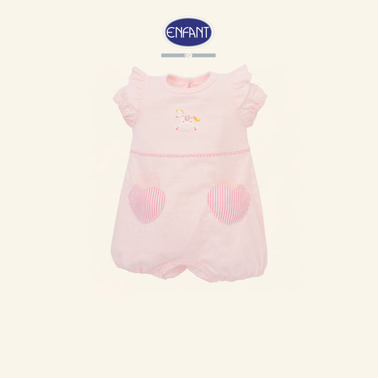 ENFANT ชุดหมีเด็กหญิงผ้า Cotton Jacquard สีชมพูหวาน EB8JJ2