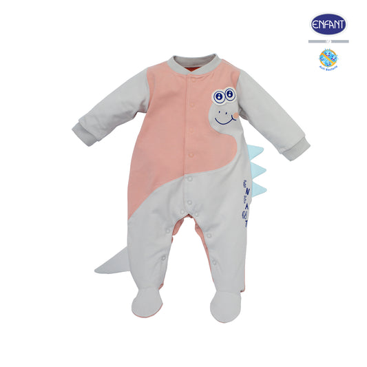 Enfant Soft Flex ชุดบอดี้สูทคลุมเท้าแขนยาวลายไดโนเสาร์2สี สำหรับแรกเกิด-6เดือน EB8JL8