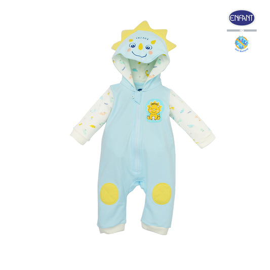 Enfant Soft Flexชุดบอดี้สูทแขนยาวเด็กเล็กน้องไดโนเสาร์ แรกเกิด-1ขวบ  EB8JL9