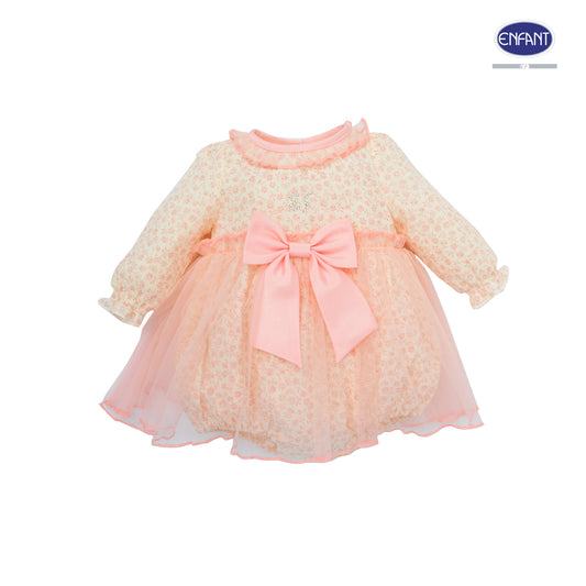 Enfant ชุดบอดี้เดรสเด็กหญิงสำหรับแรกเกิด-1ขวบลายดอกไม้ EB8JN2