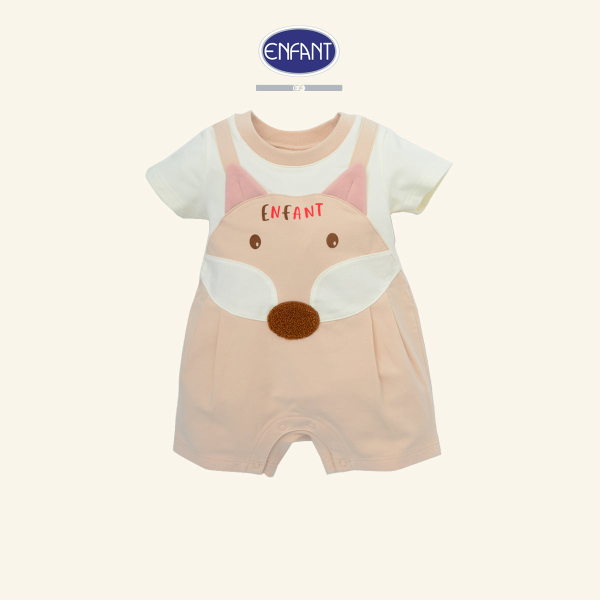 ENFANT ชุดบอดี้สูท ขาสั้น แรคคูน 0-12เดือน  EB8JW1