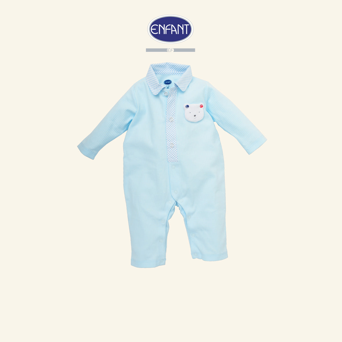 ENFANT ชุดบอดี้สูท เด็กชาย 0-1ปี ฟ้า EB8JX4
