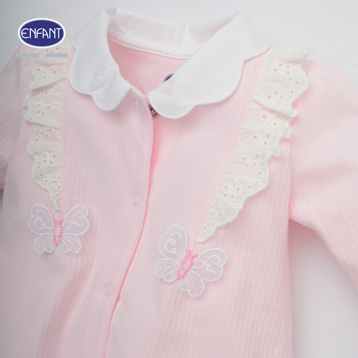 ENFANT ชุดบอดี้สูท ขายาว ชมพู เด็กหญิง   EB8JX6