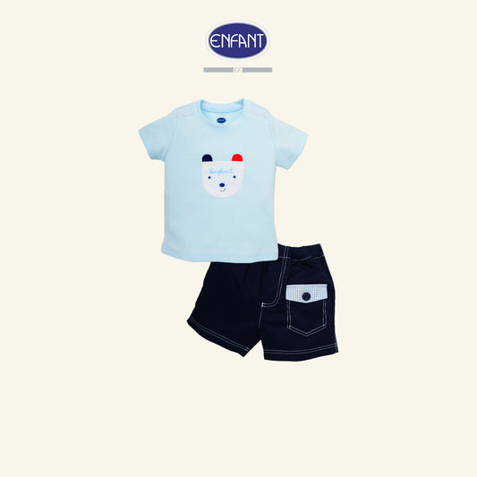ENFANT ชุดเสื้อ+กางเกง เด็กชาย หมีขาว 3เดือน-2ปี EB1JX1
