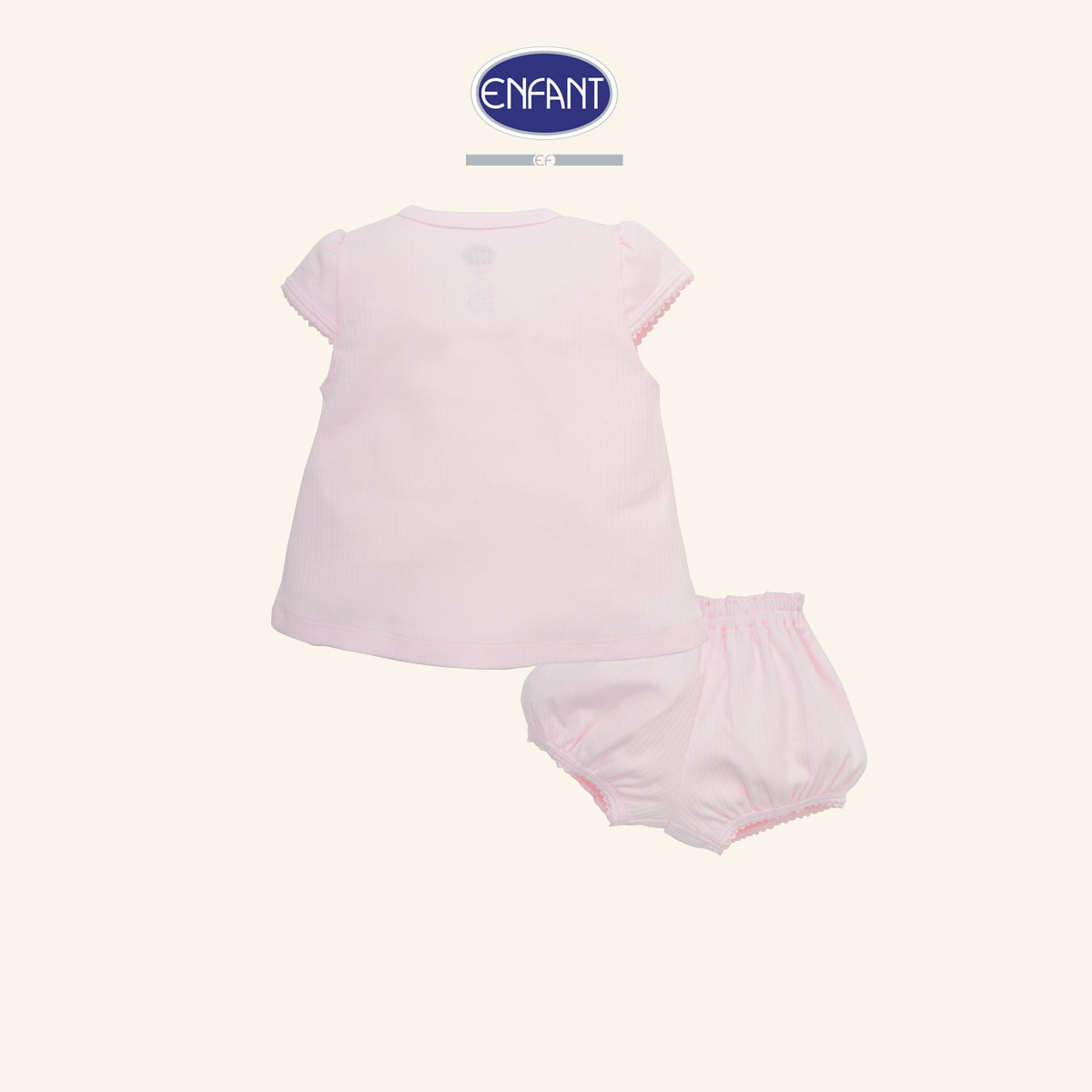 ENFANT ชุดเสื้อ+กางเกงใน เด็กหญิง 0-6เดือน ผีเสื้อ ชมพู  EB1JX3