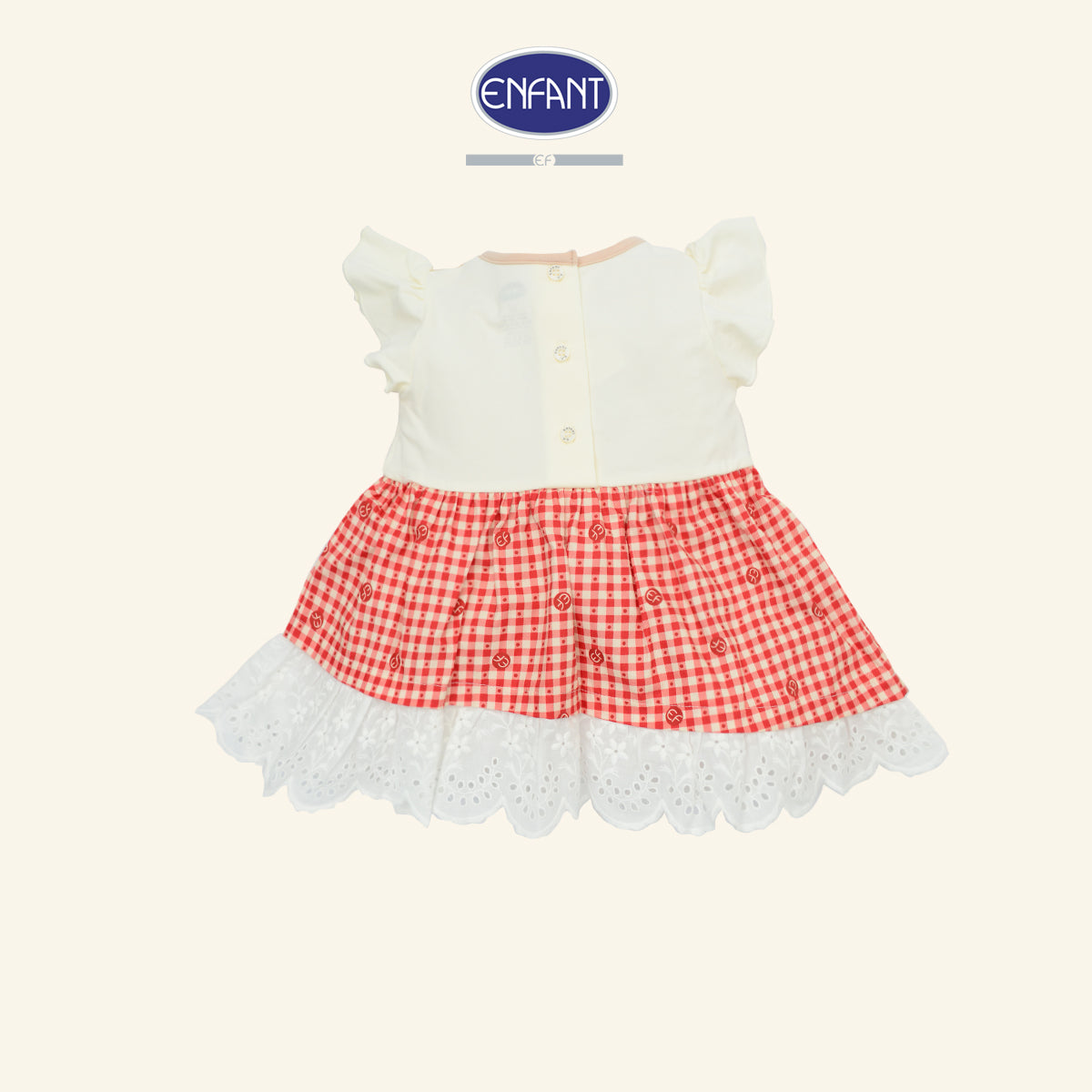 ENFANT เดรสแขนกุด+สายคาดผม แรคคูน 3เดือน-2ปี  EB4JW2