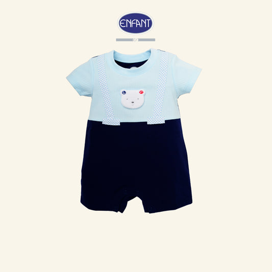 ENFANT ชุดบอดี้สูท  ขาสั้น เอี๊ยม ฟ้า EB8JX1