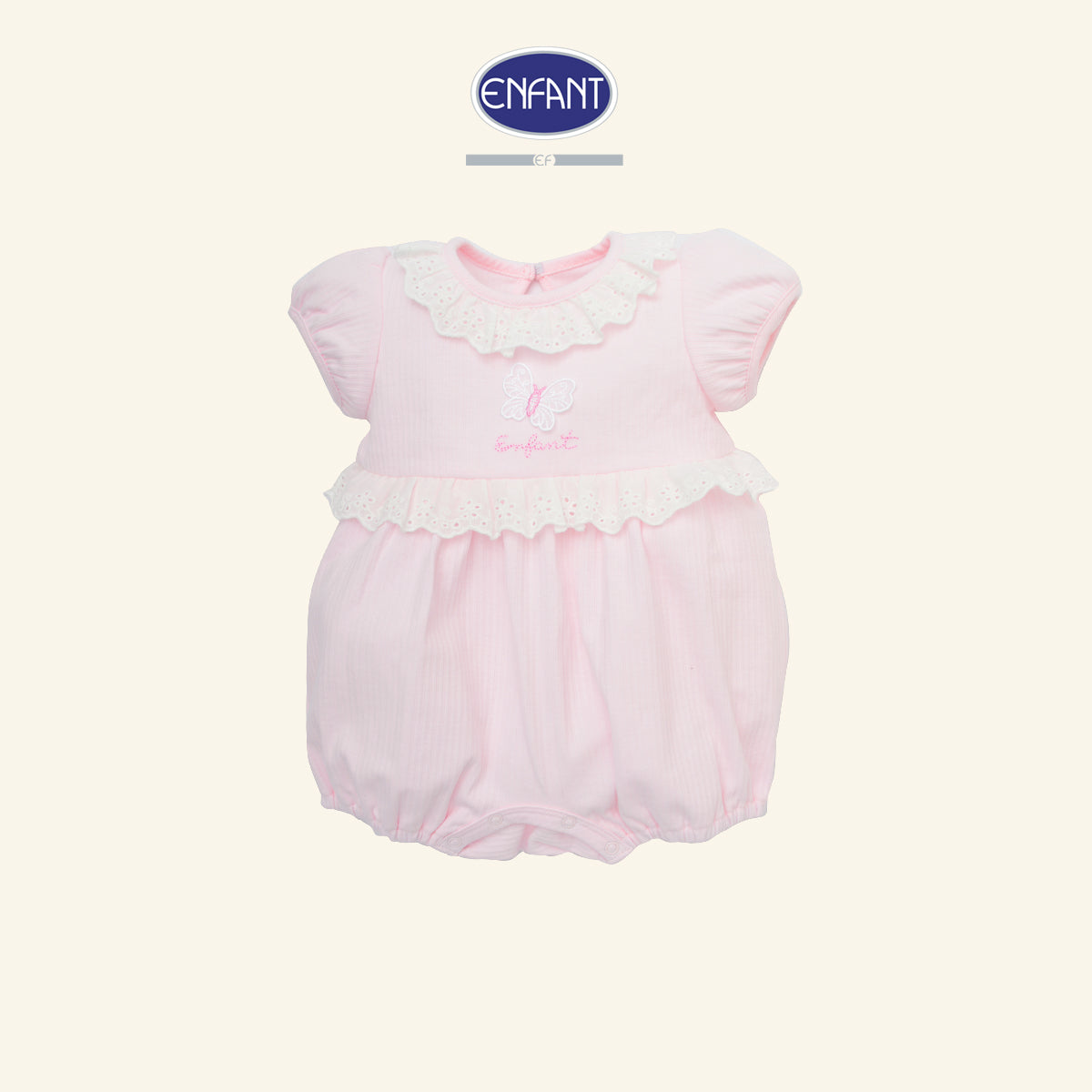 ENFANT บอดี้สูทเด็กหญิง ชมพู 0-1ปี  ผีเสื้อ EB8JX2