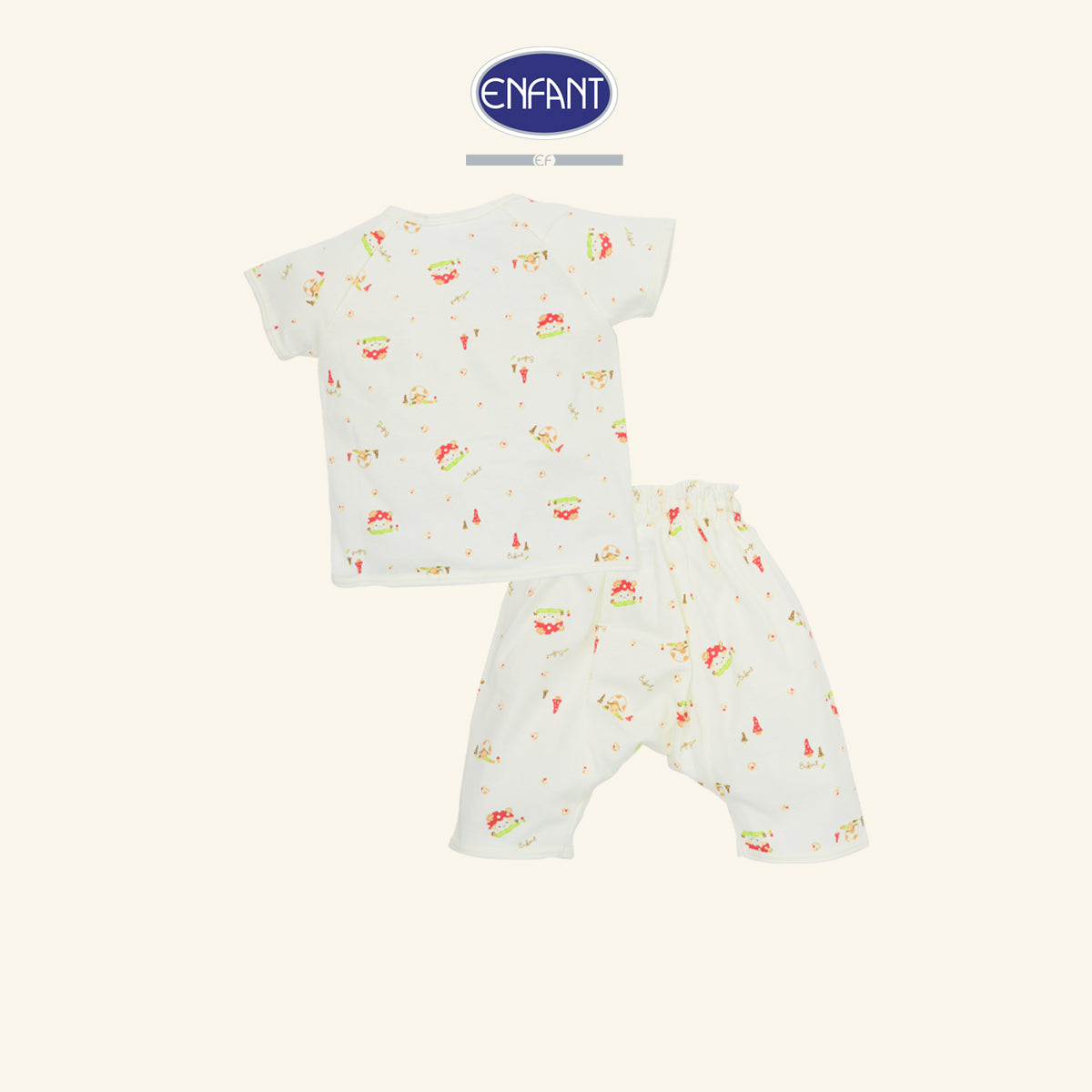 ENFANT ชุดกระดุม แขนสั้น  ลายเห็ดน้อย 3เดือน-2ปี  ED1DK4