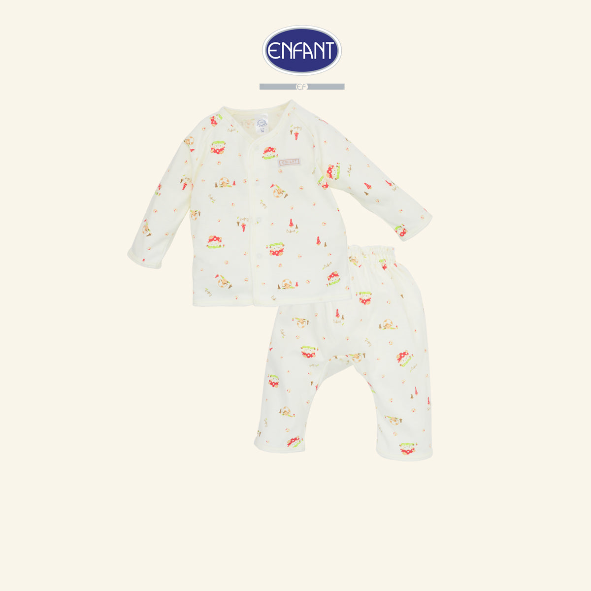 ENFANT ชุดกระดุม ลายเห็ดน้อย 3เดือน-2ปี ED1DK6