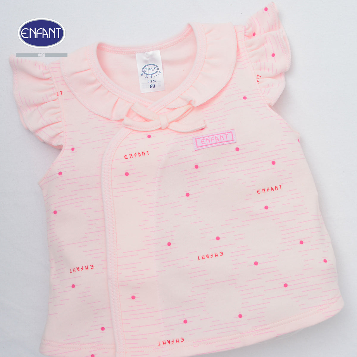 ENFANT ชุดแขนกุด+กางเกง แรกเกิด-6เดือน ชมพู ED1DL2