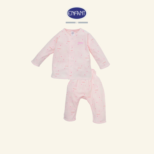 ENFANT ชุดSnapป้าย ยาว หมีน้อย 3เดือน-2ปี 2สี ED1DL6