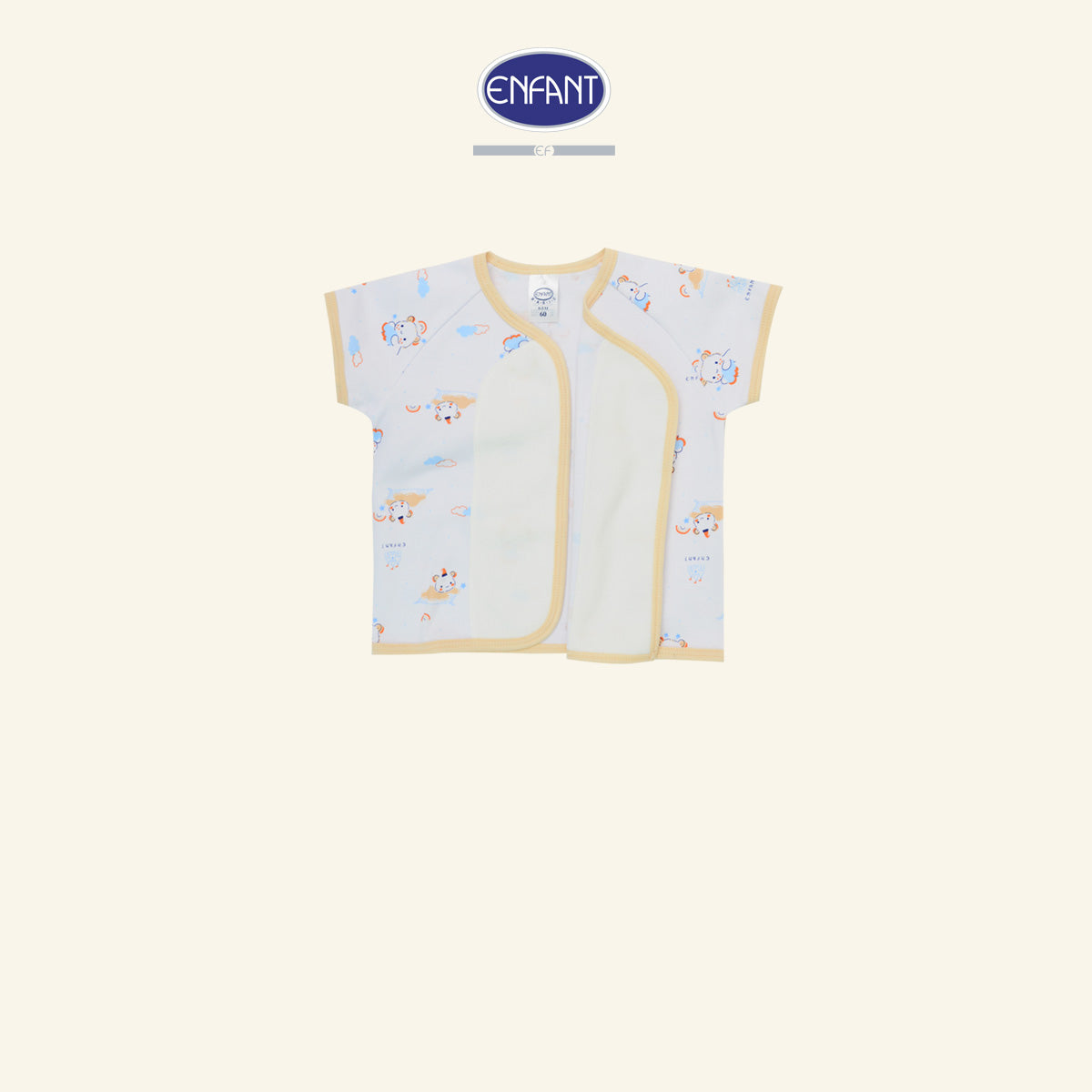 ENFANT BASIC ชุดเสื้อเวลโก้เทปแขนสั้น แรกเกิด-6เดือน น้องหมี ED1DM5