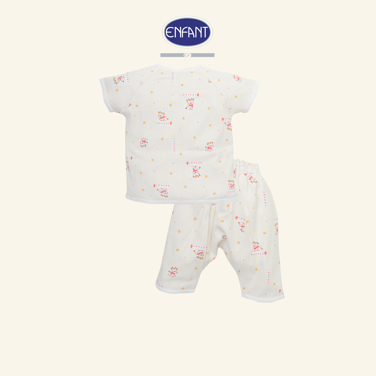 ENFANT ชุดSnap สั้น 3เดือน-2ปี กวาง ED1DN4