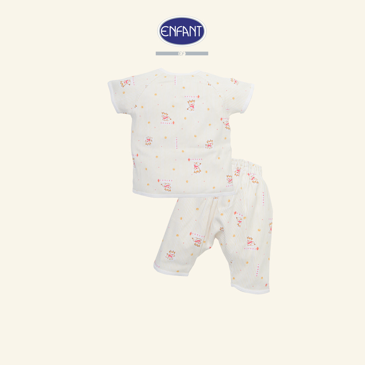 ENFANT ชุดเวลเปอร์เทป สั้น 0-6เดือน  กวาง ED1DN5