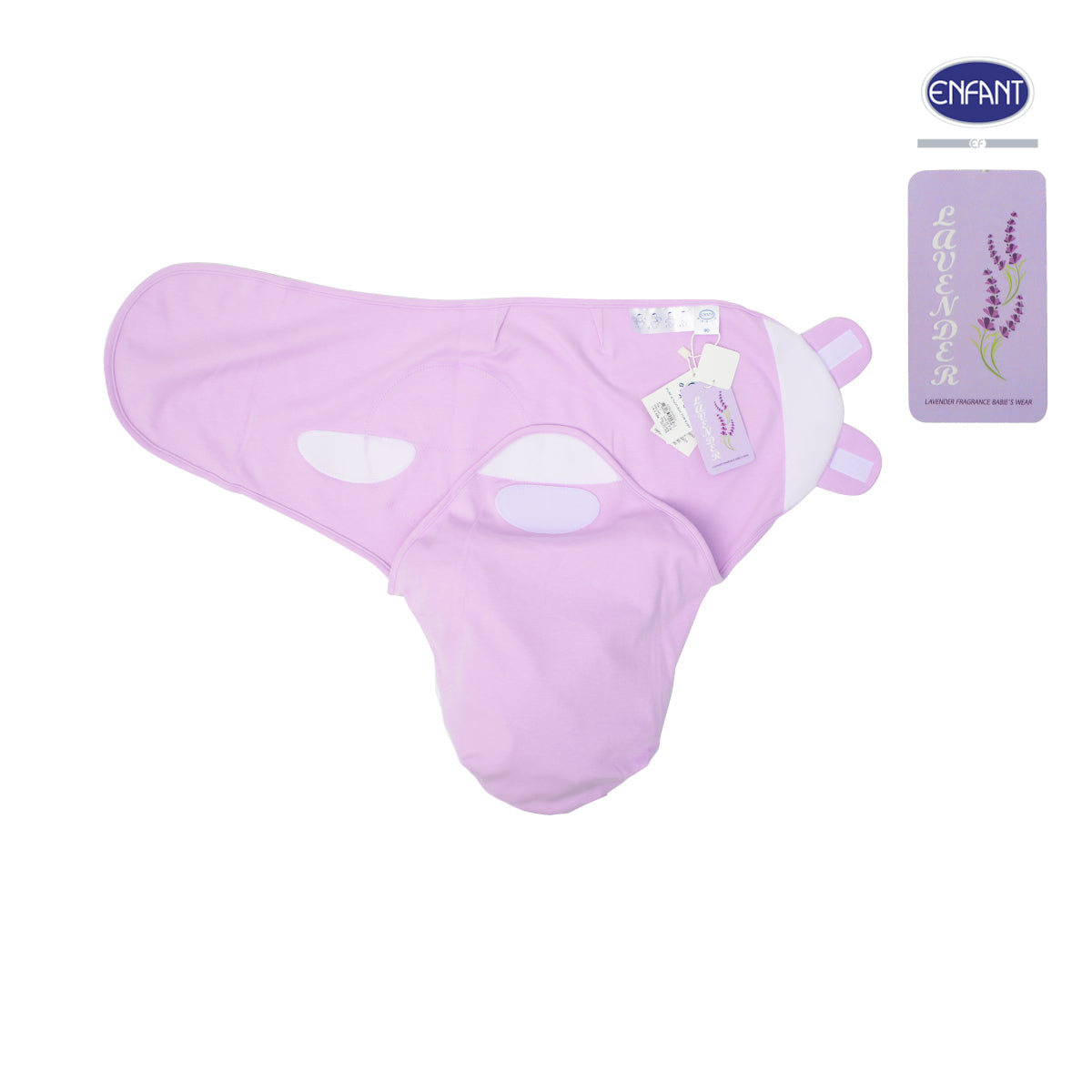 Enfant ผ้าห่อตัวสำเร็จรูปเด็กแรกเกิด ลาเวนเดอร์ ED6ZR2