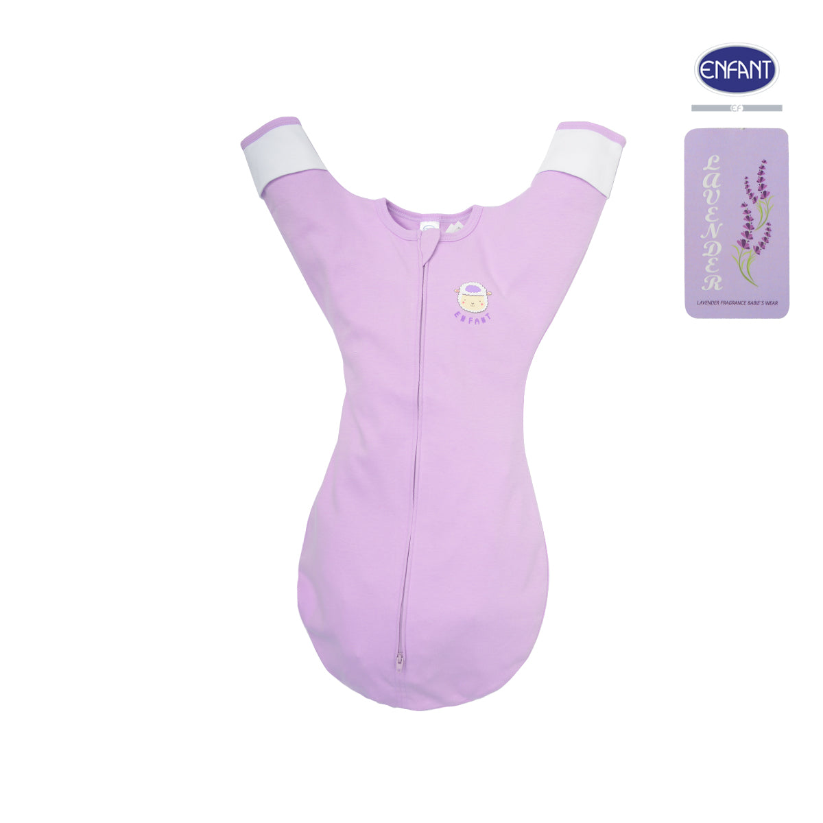 Enfant ผ้าห่อตัวสำเร็จรูปเด็กแรกเกิด ลาเวนเดอร์ ED6ZR4
