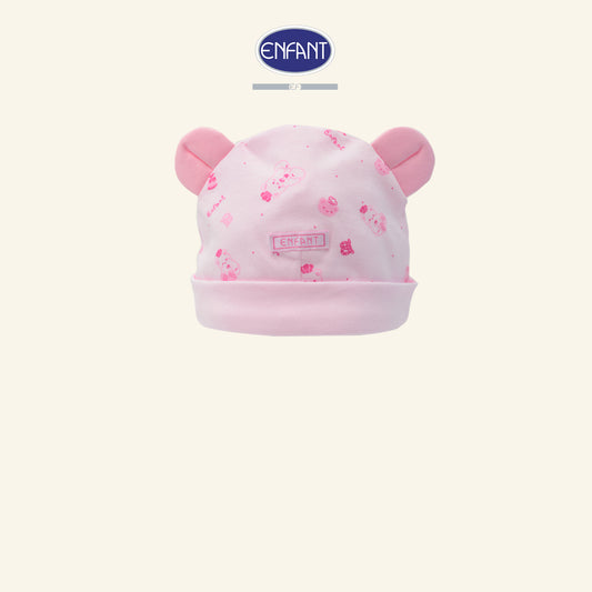 ENFANT หมวกเด็กเล็ก ไซซ์XS-S สำหรับแรกเกิด-3เดือน ลายน้องหมี รุ่นED7DH6