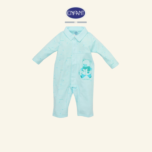 ENFANT ชุดบอดี้สูท คอปก ฟ้า แรกเกิด-6เดือน ED8DL9