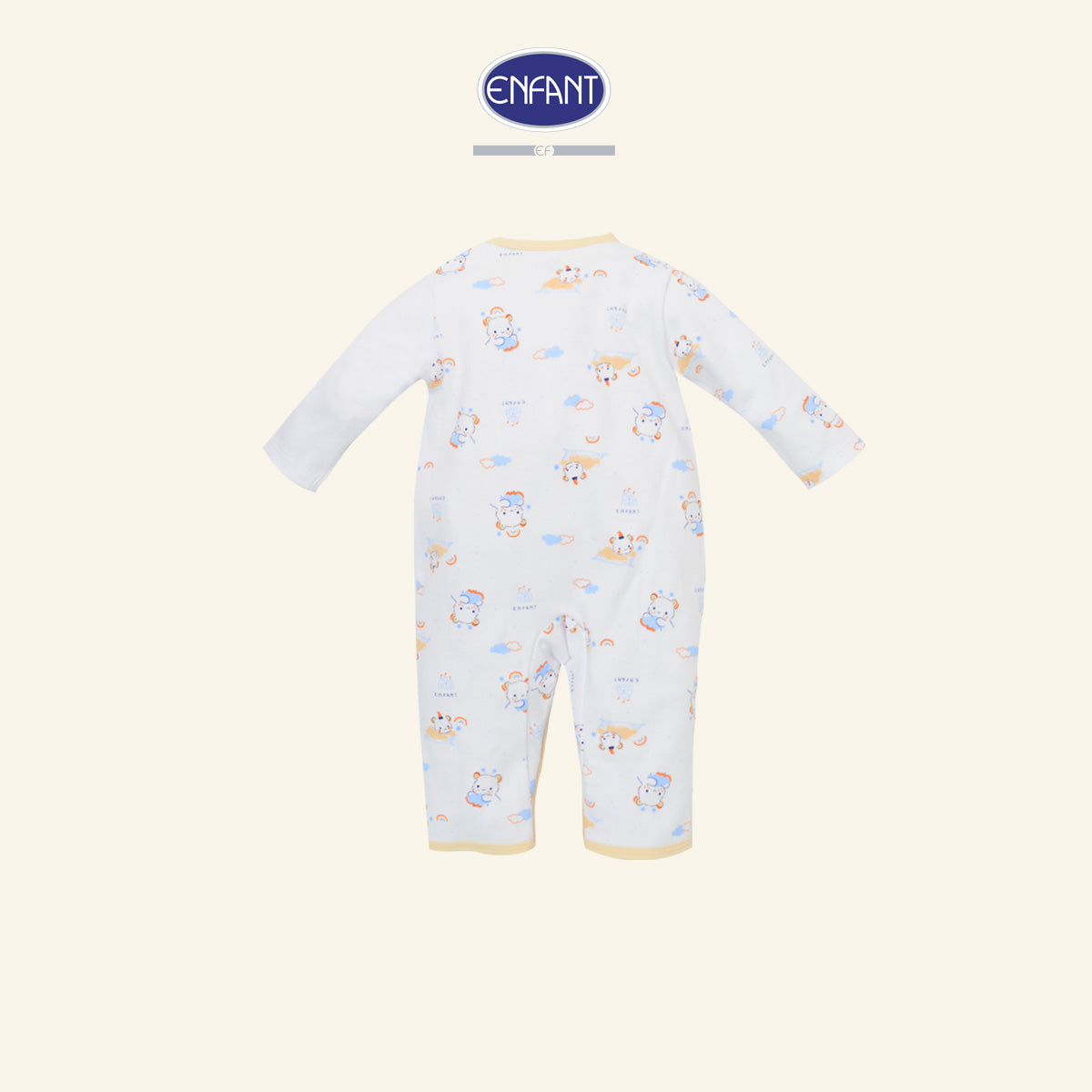 ENFANT BASIC ชุดบอดี้สูทแขนยาวขายาว แรกเกิด- 12 เดือน ED8DM1