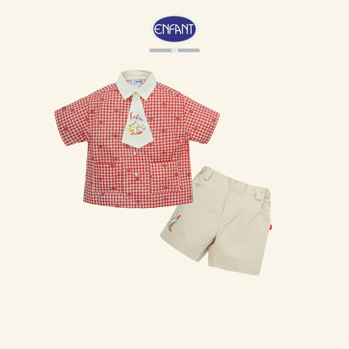 ENFANT ชุดเสื้อผ้าเด็กชาย สำหรับ 1 ขวบ-8 ขวบ EE1U80