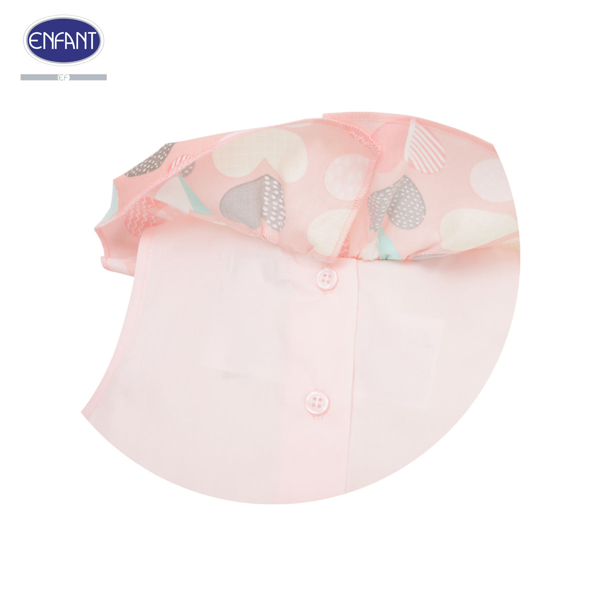 Enfant ชุดเซ็ตเสื้อแขนสั้น+กางเกงขาสั้น ลายหัวใจสีชมพู 6เดือน-8ปี EE1X13