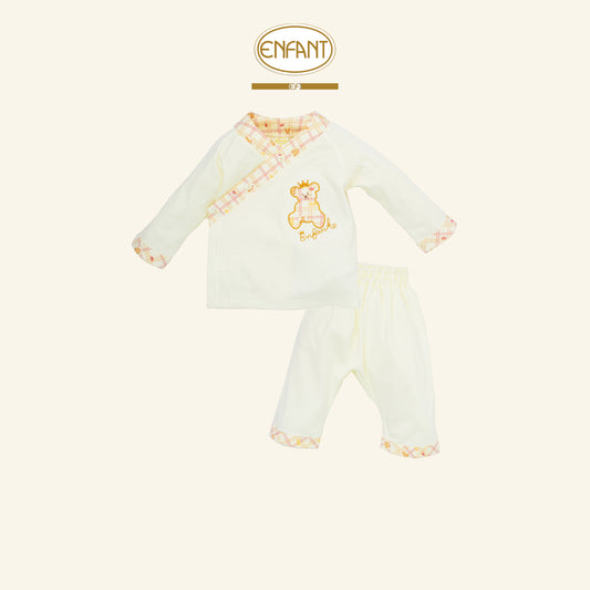 ENFANT ชุดSnapป้ายแขนยาว แรกเกิด-6เดือน ลายหมี รุ่นEF1EM7