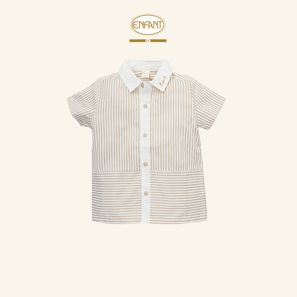 ENFANT ชุดหล่อ น้ำตาล ลายริ้ว 6-12เดือน   EF1ER0