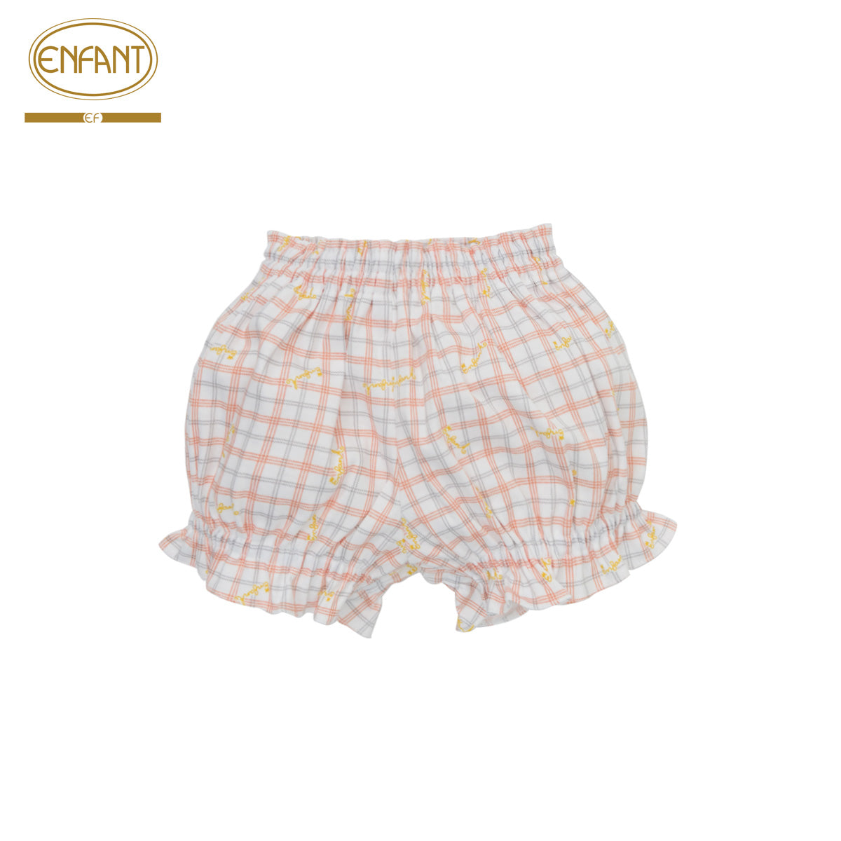 ENFANT ชุดเสื้อป้าย+กางเกง ลายสก็อต0-6เดือน EF1EU0