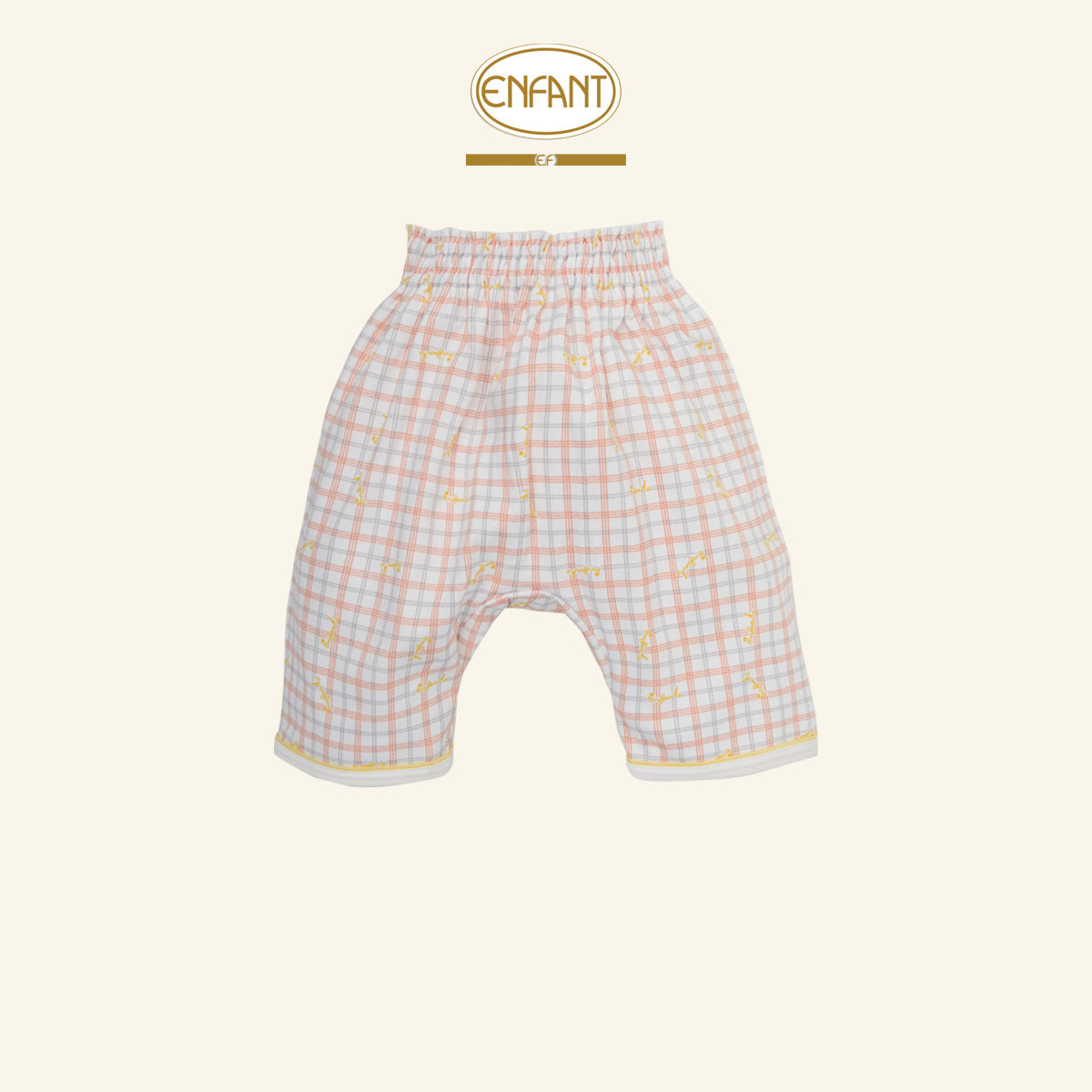 ENFANT ชุดเสื้อผูก +กางเกง เด็กชาย สก็อต 0-6เดือน EF1EU5