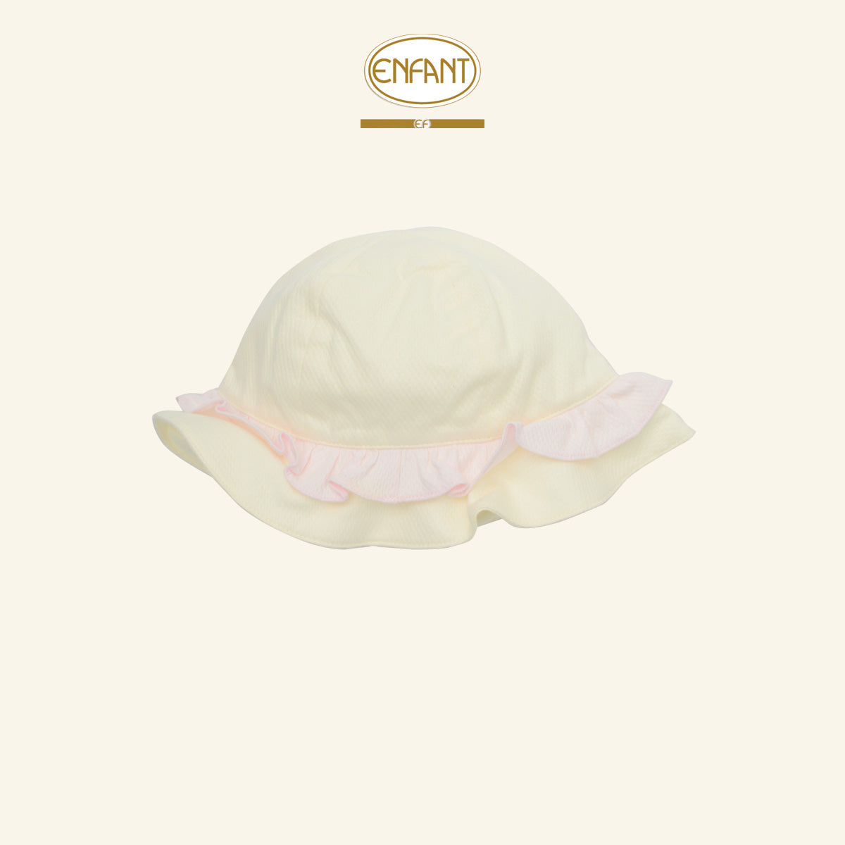 ENFANT  หมวกปีกระบาย ครีมเด็กโต 3-12เดือน น่ารัก EF7ES6