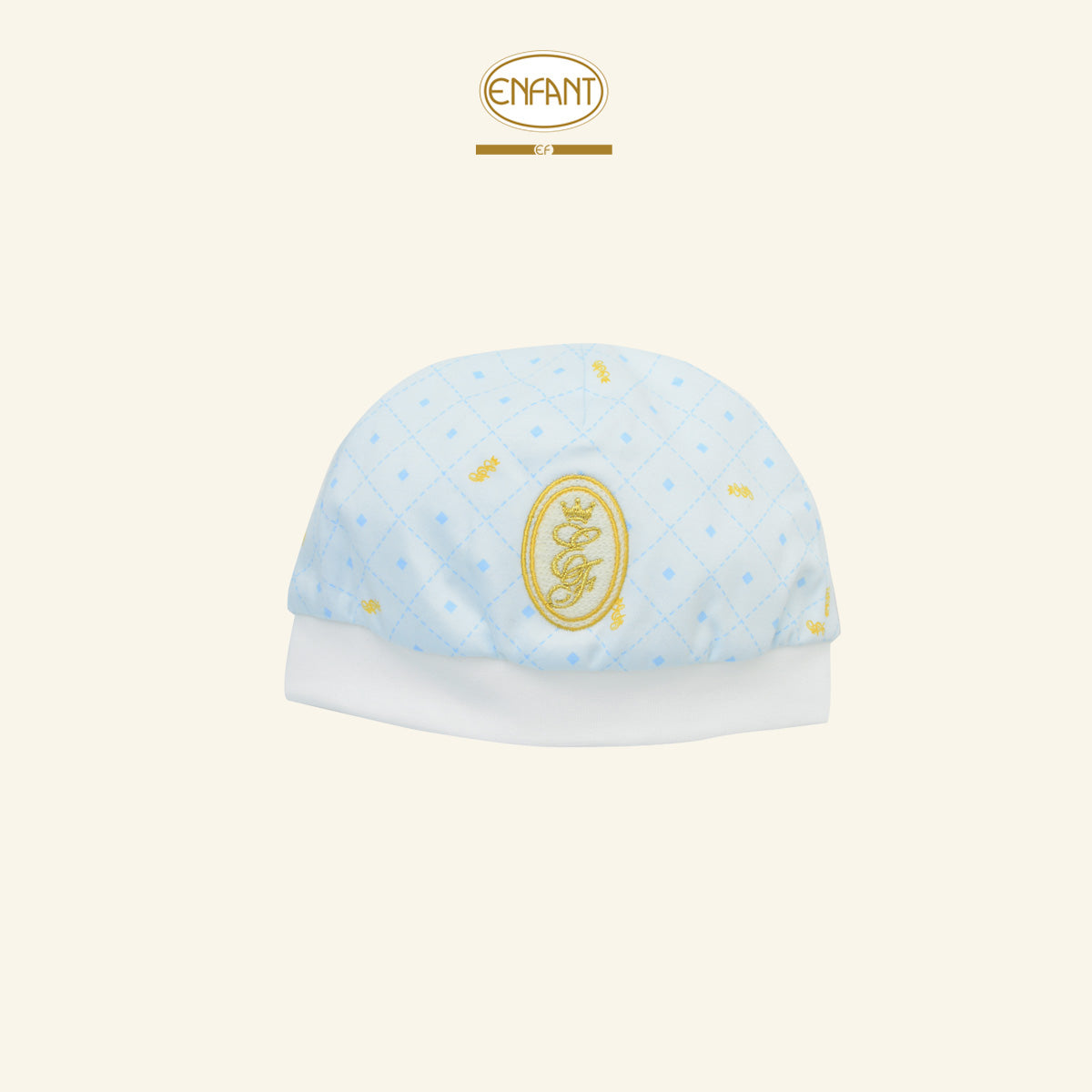 ENFANT หมวกเด็กเล็ก ลายน่ารัก 1-6เดือน ฟ้า EF7EX5