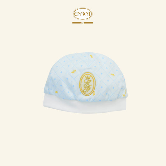 ENFANT หมวกเด็กเล็ก ลายน่ารัก 1-6เดือน ฟ้า EF7EX5