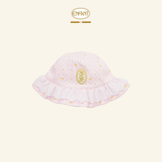 ENFANT หมวกปีกระบาย ลายน่ารัก 1-6เดือน  ชมพู EF7EX6