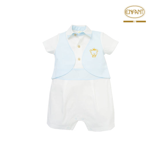 Enfant ชุดบอดี้สูทคอปก เด็กเล็ก สำหรับ3เดือน-2ขวบ EF8EL0