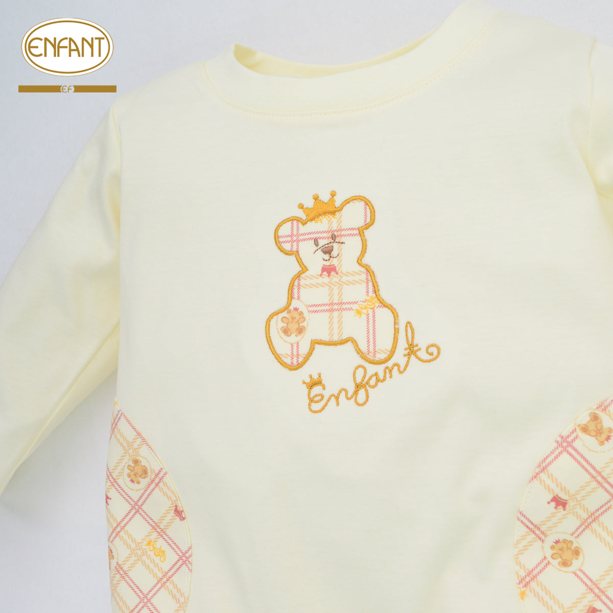 ENFANT ชุดบอดี้สูทยาว ลายหมี แรกเกิด-6เดือน รุ่นEF8EM4