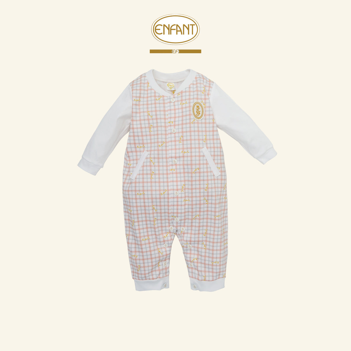 ENFANT ชุดบอดี้สูท ขายาว สก็อต 0-6เดือน  EF8EU4