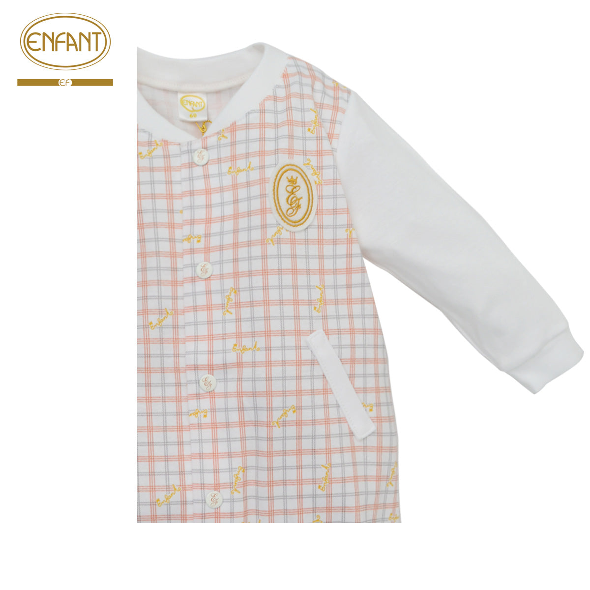 ENFANT ชุดบอดี้สูท ขายาว สก็อต 0-6เดือน  EF8EU4