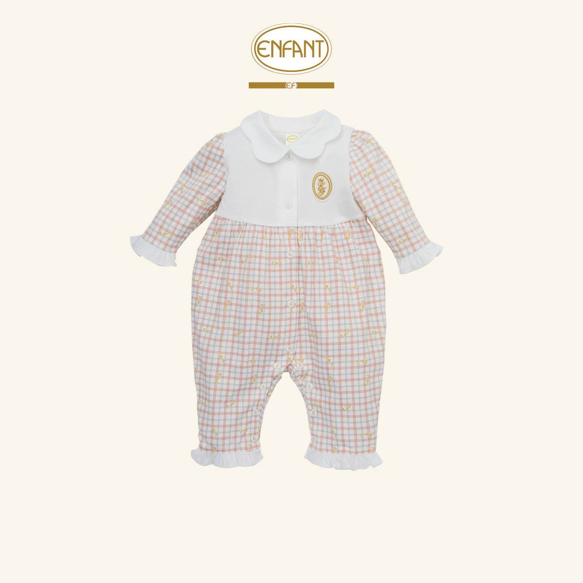 ENFANT ชุดบอดี้สูท ขายาว เด็กหญิง 0-6เดือน สก็อต  EF8EU6