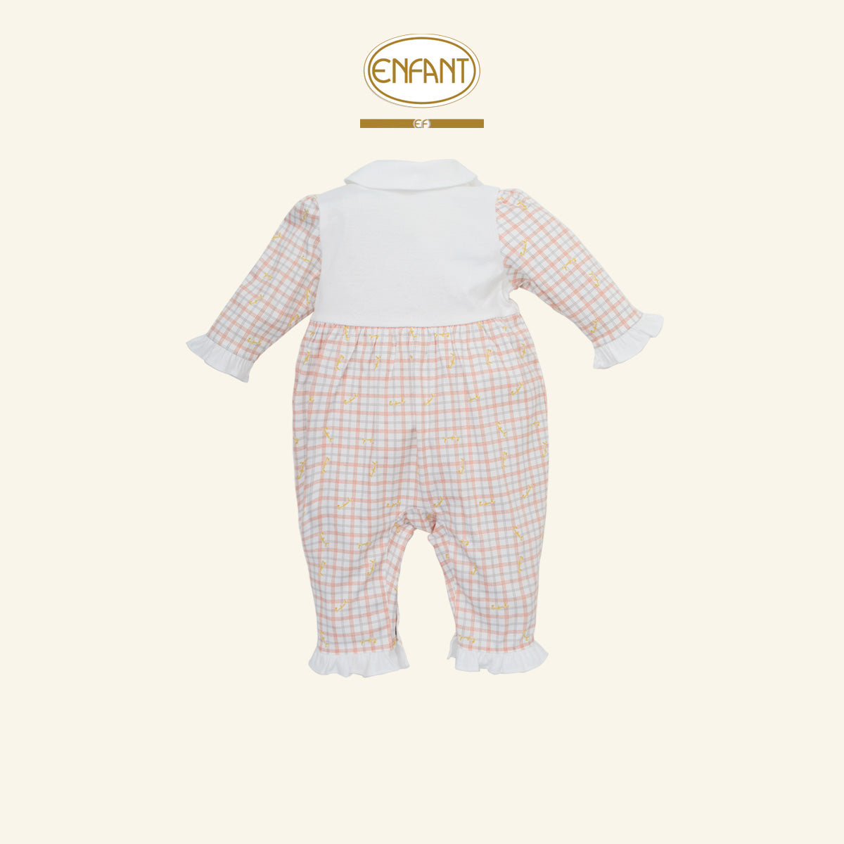 ENFANT ชุดบอดี้สูท ขายาว เด็กหญิง 0-6เดือน สก็อต  EF8EU6