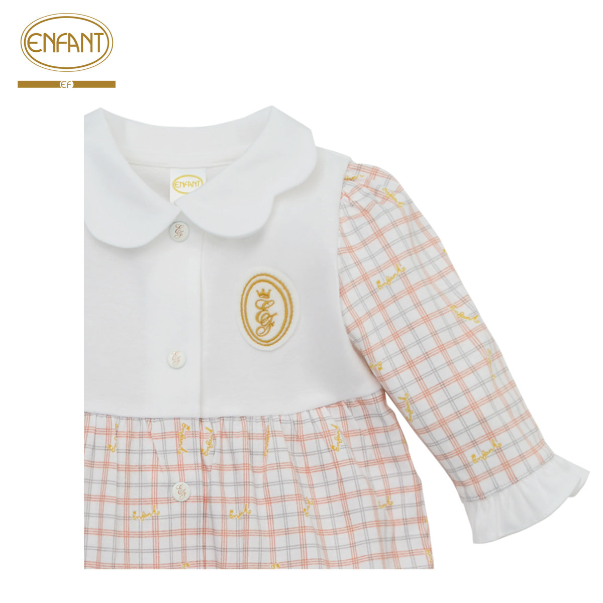 ENFANT ชุดบอดี้สูท ขายาว เด็กหญิง 0-6เดือน สก็อต  EF8EU6