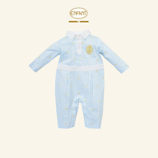 ENFANT ชุดบอดี้สูท ลายน่ารัก 0-6เดือน ฟ้า  EF8EX4