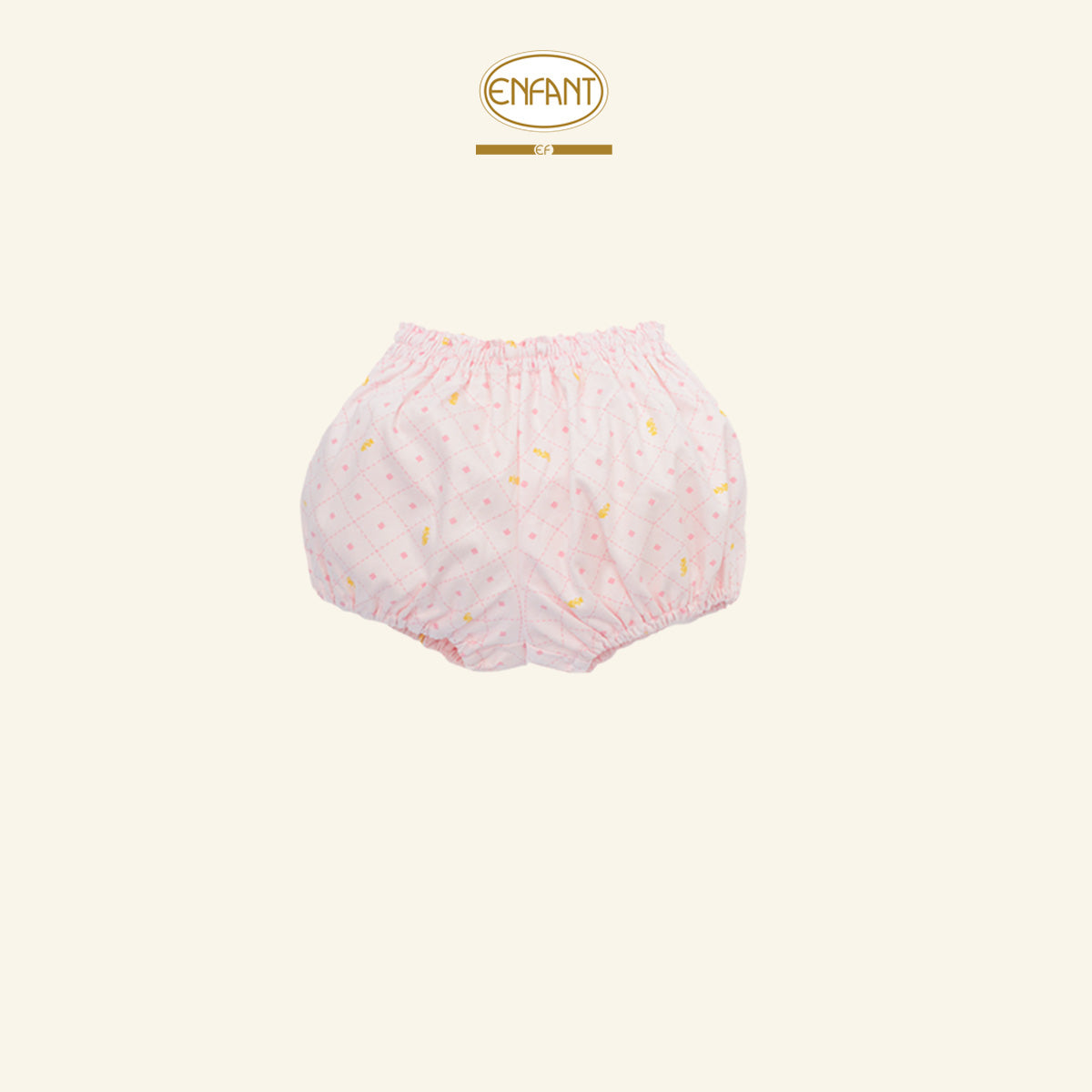 ENFANT เสื้อSnap+กางเกงใน ลายน่ารัก ชมพู EF1EX1