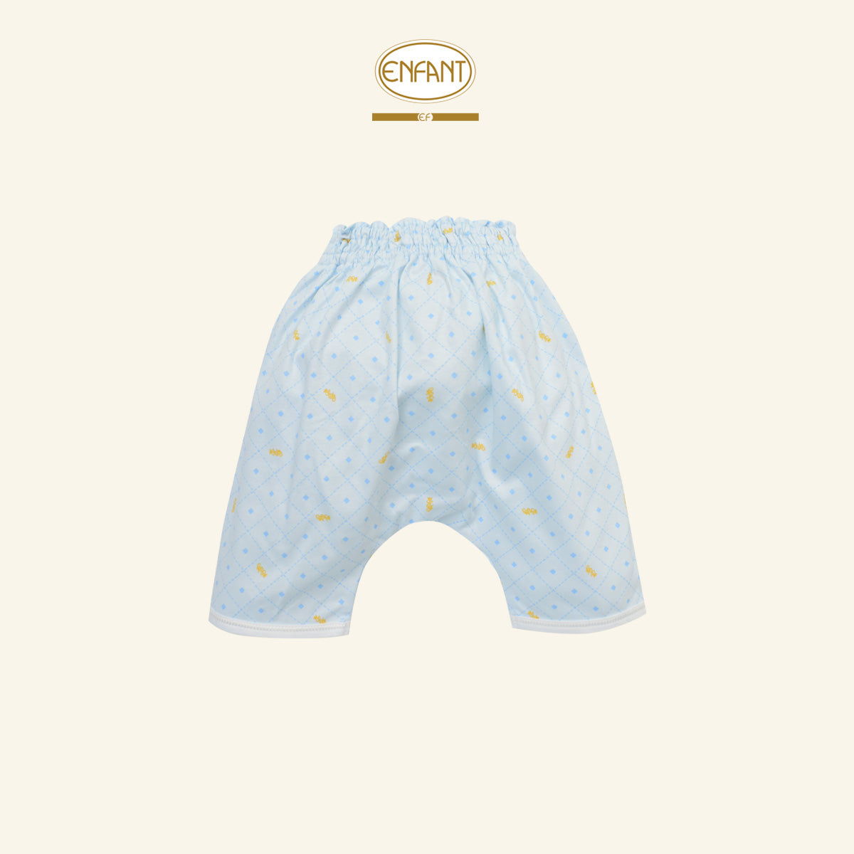 ENFANT ชุดSnapสั้น ลายน่ารัก 0-6เดือน ฟ้า EF1EX5