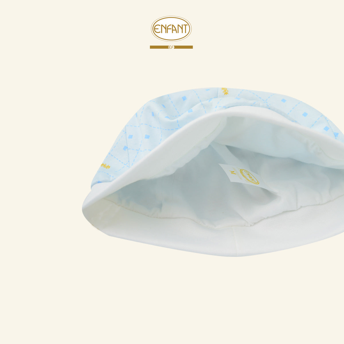 ENFANT หมวกเด็กเล็ก ลายน่ารัก 1-6เดือน ฟ้า EF7EX5