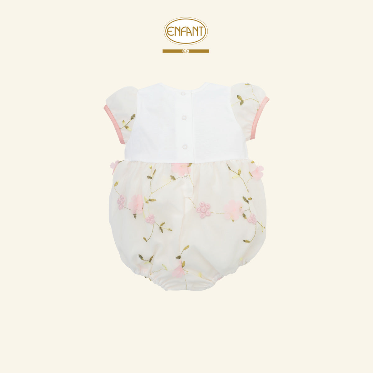 ENFANT ชุดบอดี้สูท+ที่คาดผม ดอกไม้ แรกเกิด-1 ปี EF8EX1